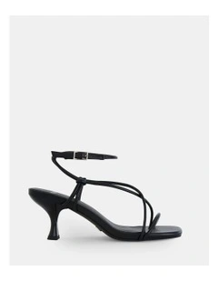 Umbria Strappy Sandals in Black