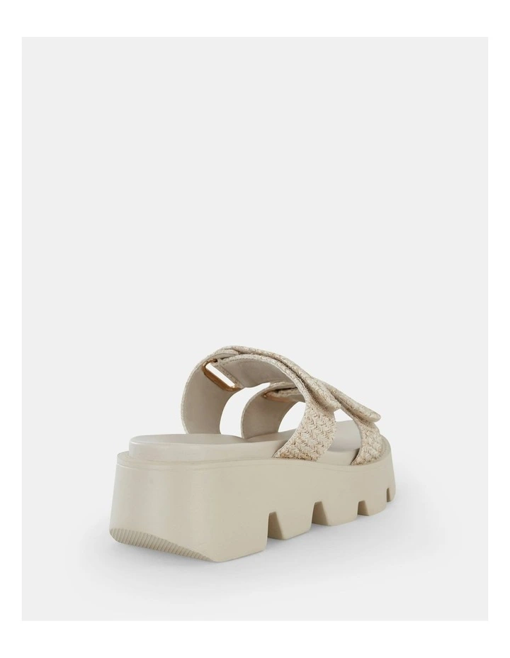 Brennan Slide Sandals in Metallic Raffia image 5