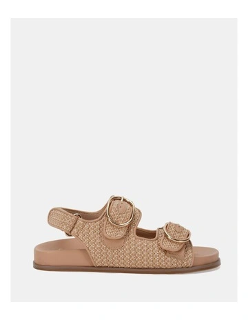 Teri Strappy Sandals in Natural Raffia
