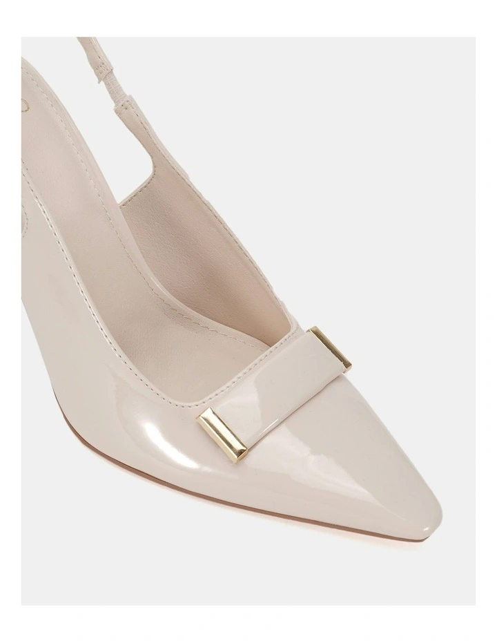 Irosa Slingback Pumps in Cream Patent image 3