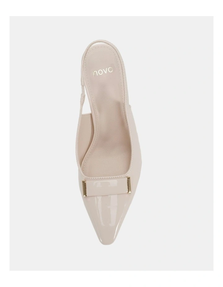 Irosa Slingback Pumps in Cream Patent image 4