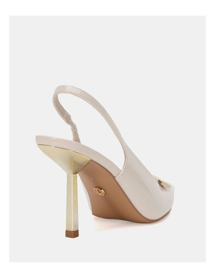 Irosa Slingback Pumps in Cream Patent image 5