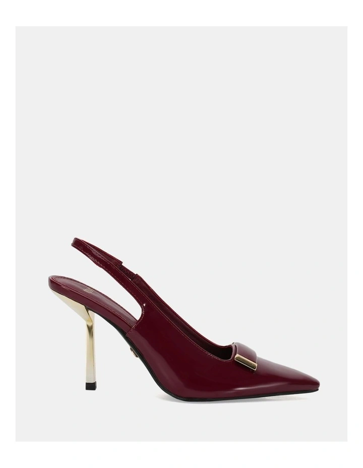 Irosa Slingback Pumps in Wine Patent image 1