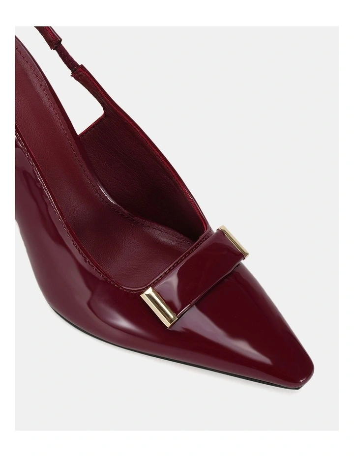 Irosa Slingback Pumps in Wine Patent image 3