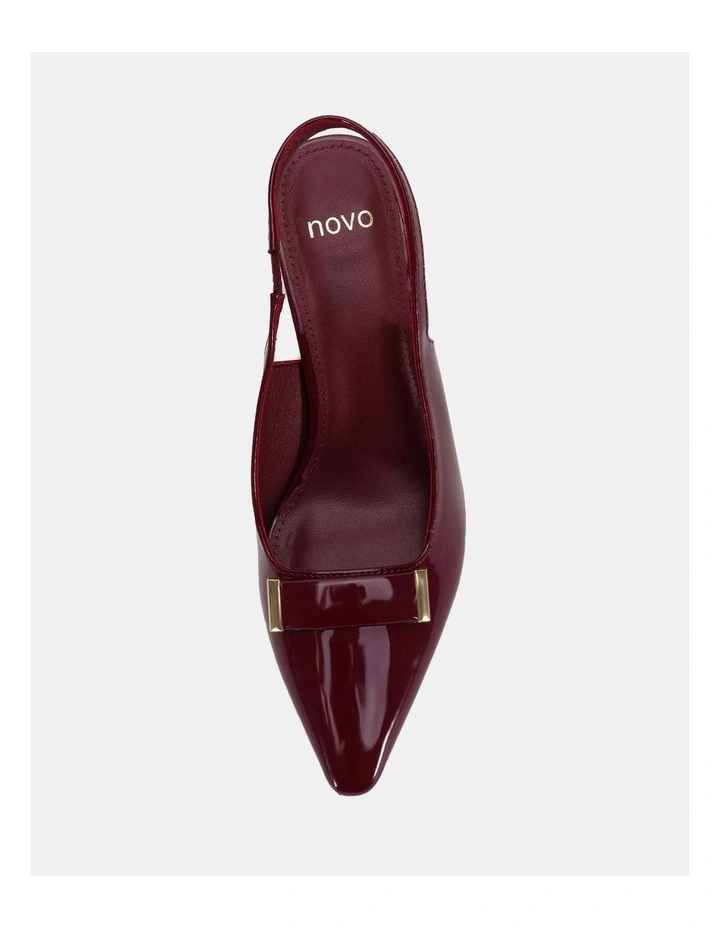 Irosa Slingback Pumps in Wine Patent image 4