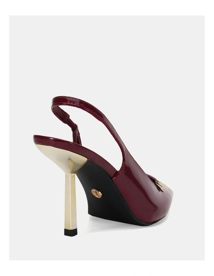 Irosa Slingback Pumps in Wine Patent image 5
