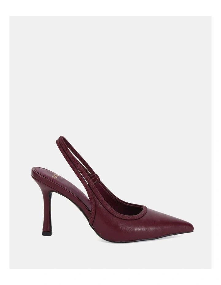Lanthe Slingback Heels in Deep Red image 1