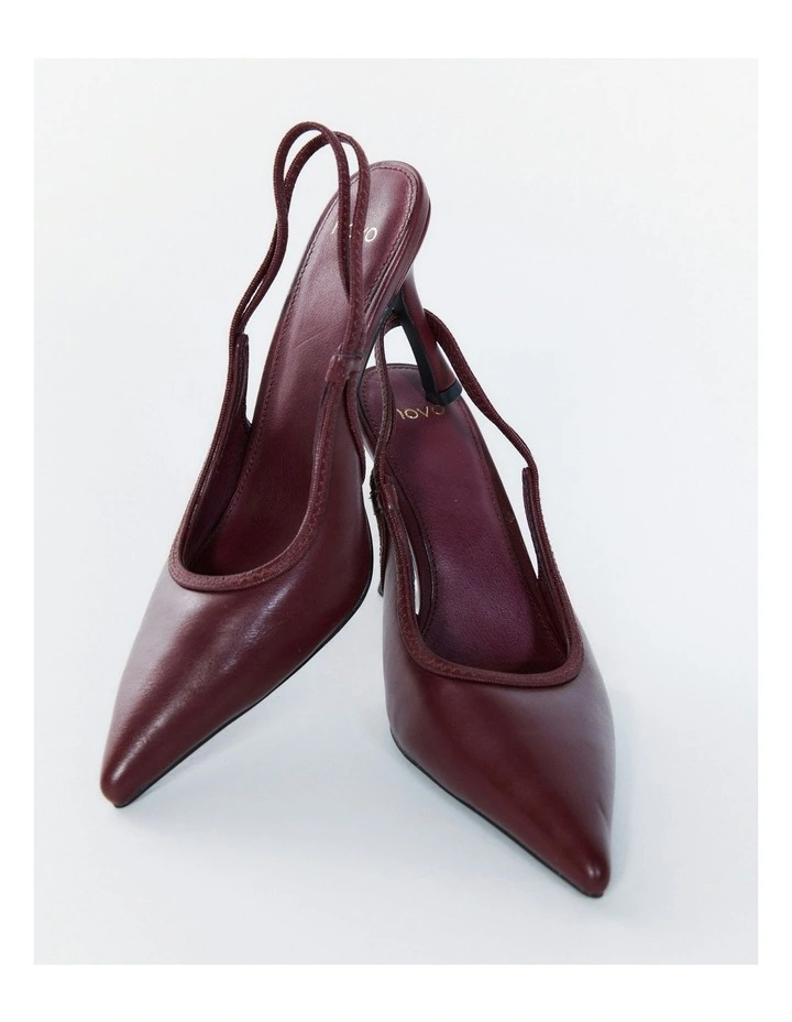 Lanthe Slingback Heels in Deep Red image 2