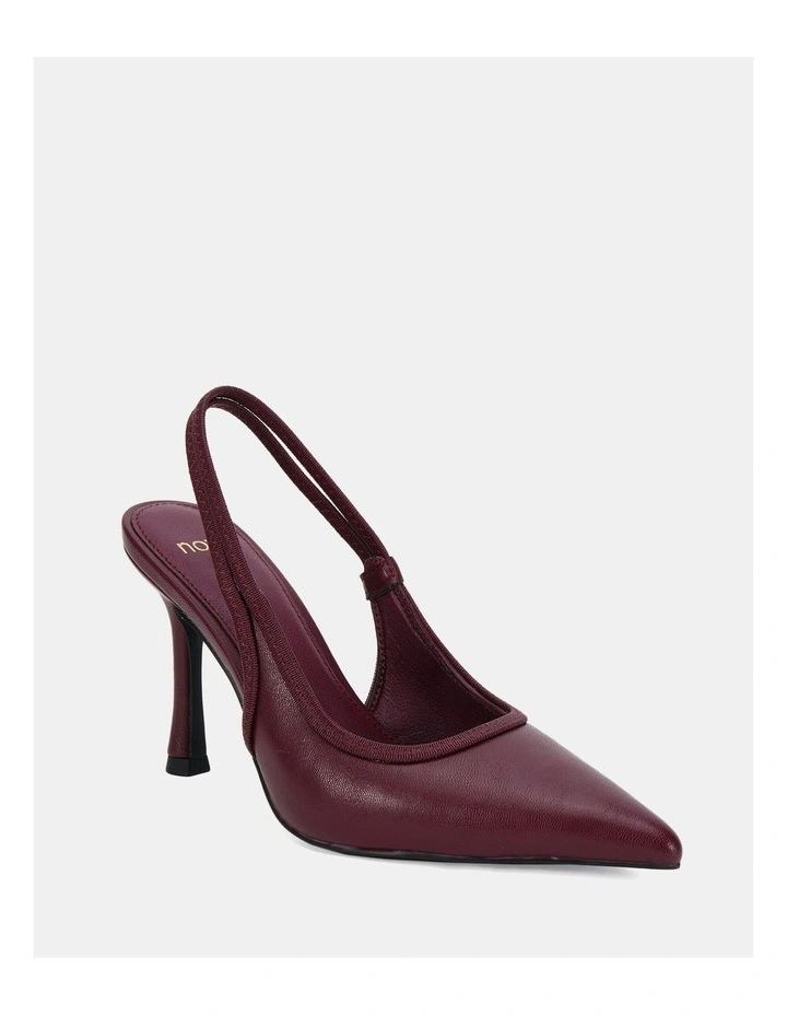 Lanthe Slingback Heels in Deep Red image 3