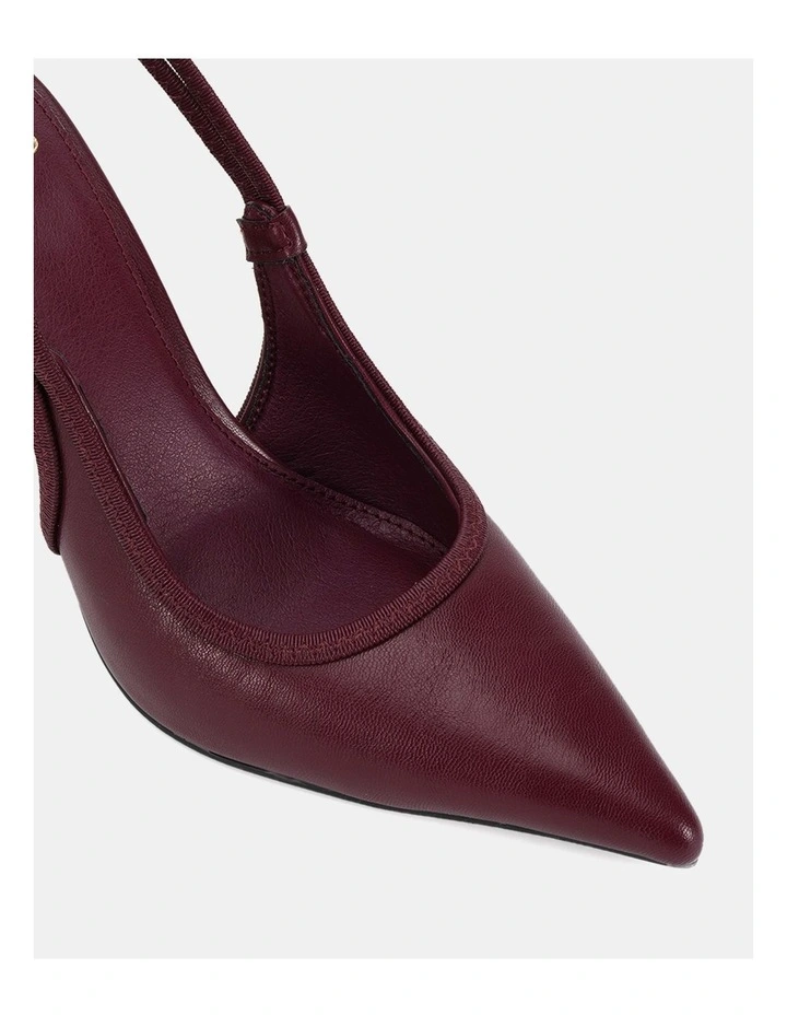 Lanthe Slingback Heels in Deep Red image 4
