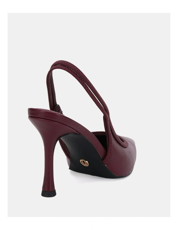 Lanthe Slingback Heels in Deep Red image 6