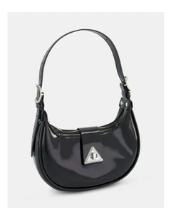 Aerys Shoulder Bag in Black Patent