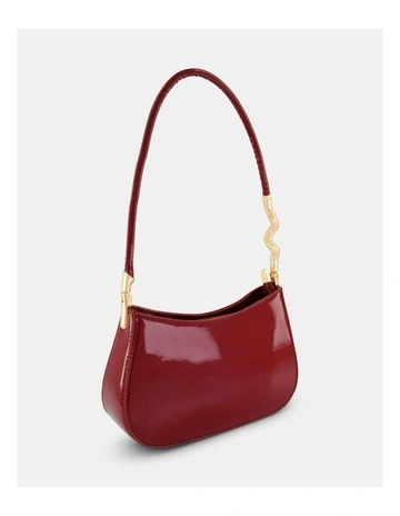 Alumia Shoulder Bag in Deep Red Patent
