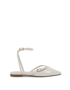 Calanthe Flat Shoe in White