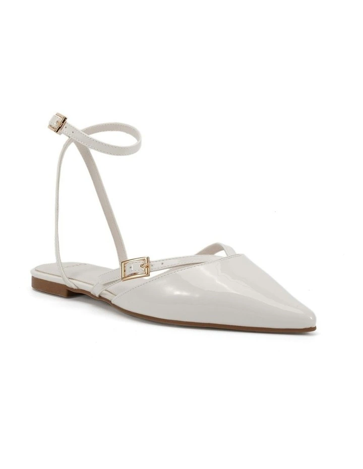 Calanthe Flat Shoe in White image 2