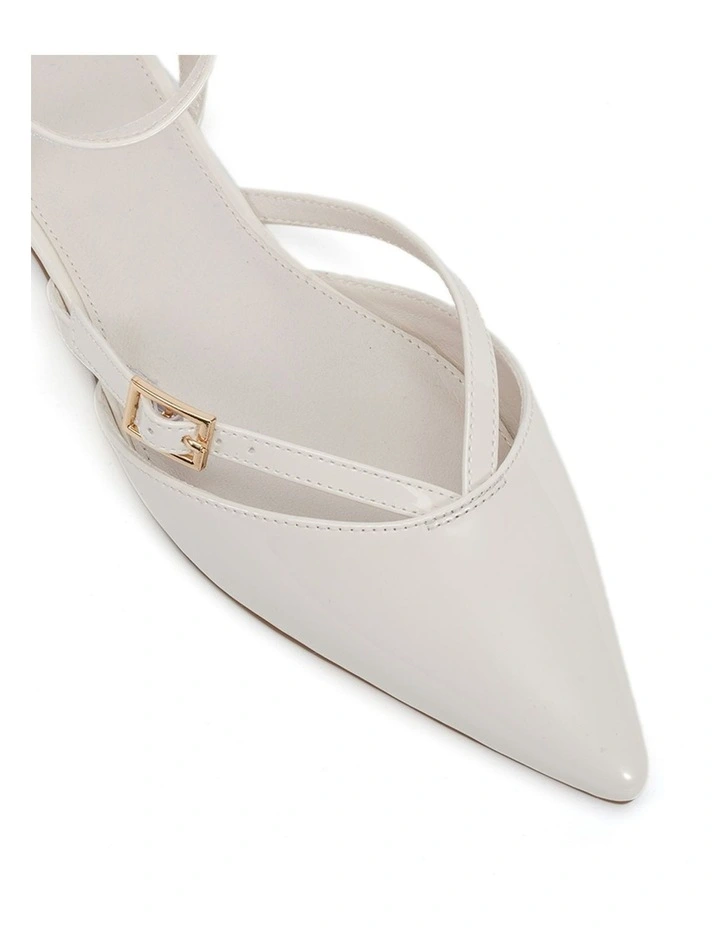 Calanthe Flat Shoe in White image 4