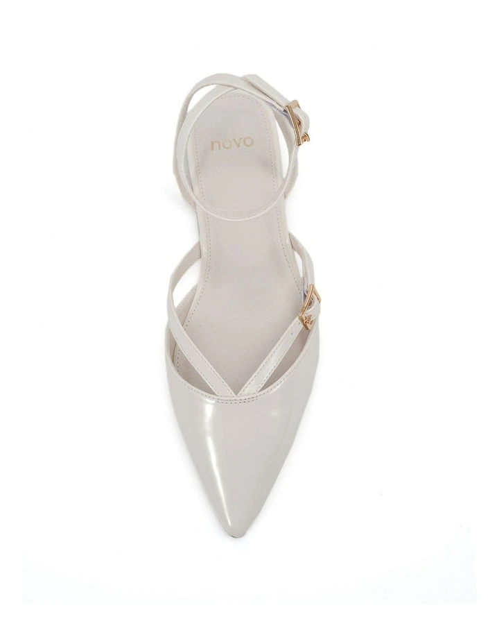 Calanthe Flat Shoe in White image 5