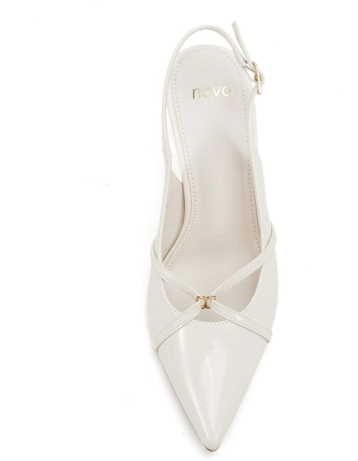 Irona Pointed Toe Shoe in White image 5