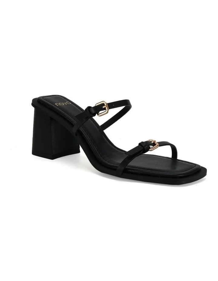 Marques Heeled Mule in Black image 2