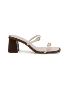 Marques Heeled Mule in White