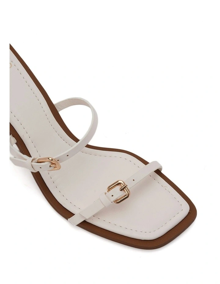 Marques Heeled Mule in White image 4