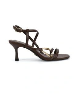 Morena Stiletto Heel Sandal in Brown