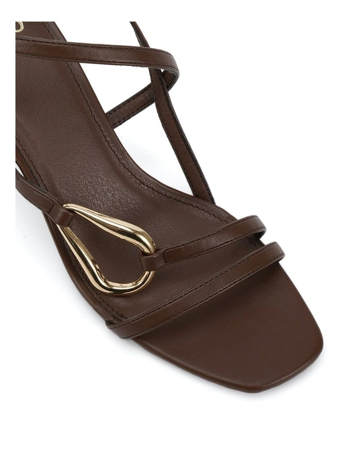 Morena Stiletto Heel Sandal in Brown image 4