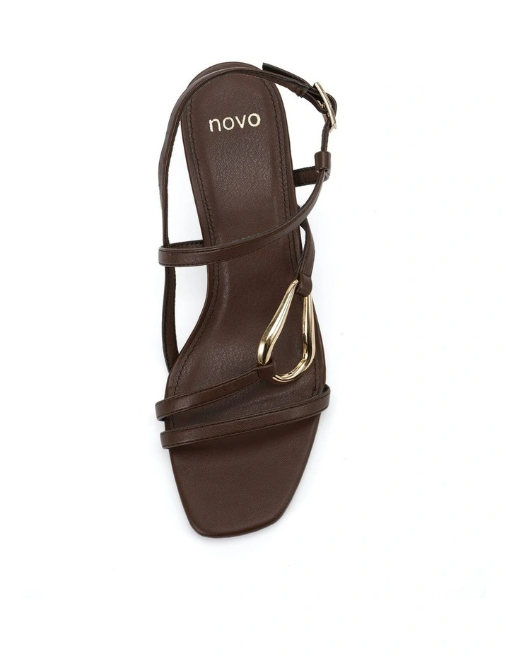 Morena Stiletto Heel Sandal in Brown image 5