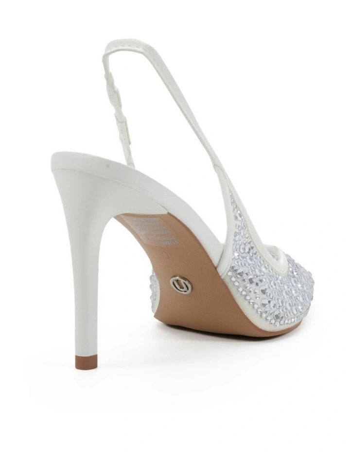 Petronilla Pointed Toe Shoe in White image 3