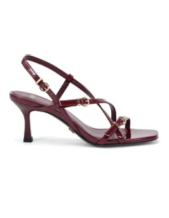 Vesper Heels in Deep Red Patent