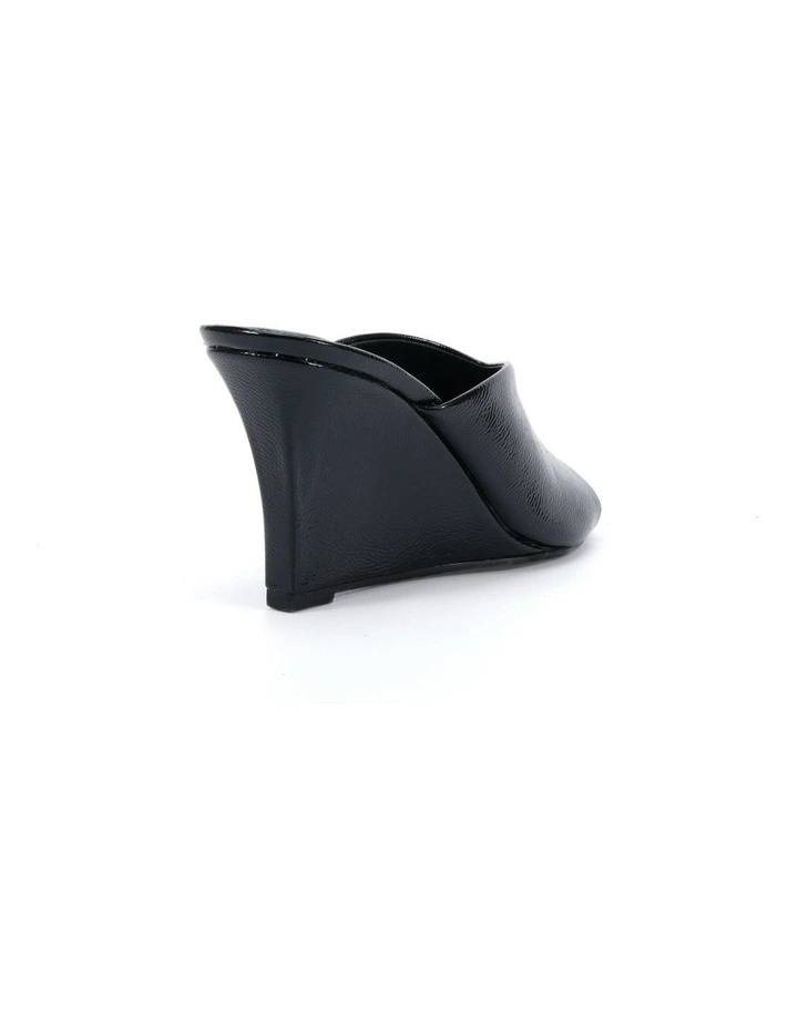 Zapphire Wedge Mule in Black Crinkle image 3