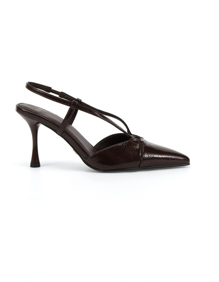 Isaiah Heel in Espresso Crinkle Patent image 1