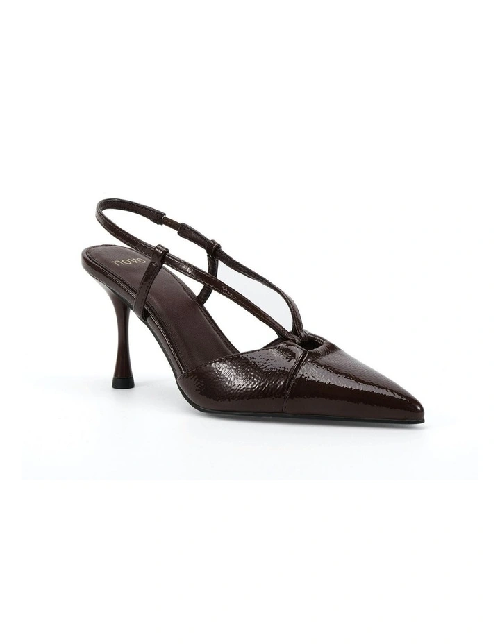 Isaiah Heel in Espresso Crinkle Patent image 2