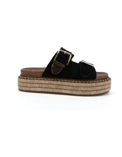 Sazkia Sandal in Black Suede