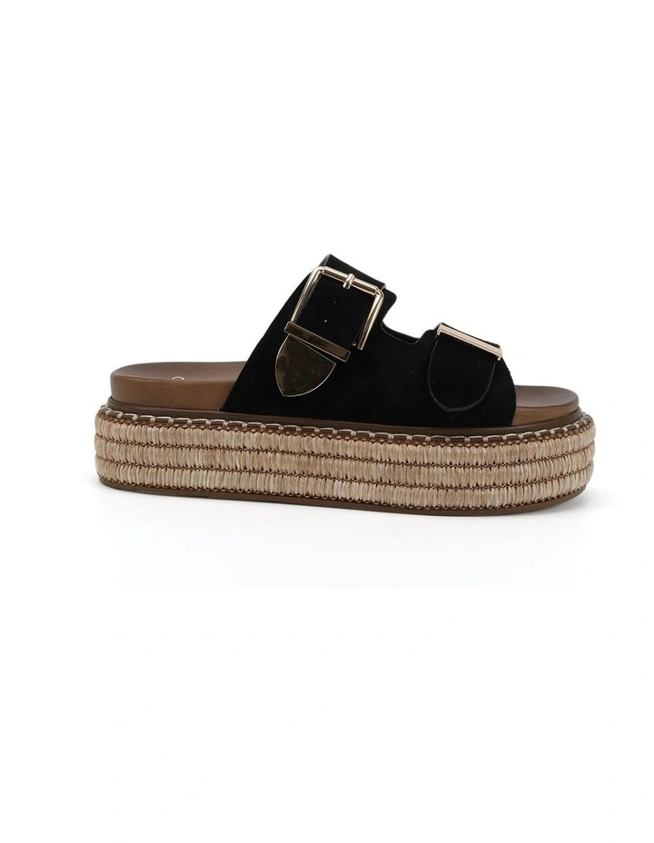 Sazkia Sandal in Black Suede image 1