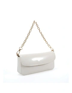 Alora Handbag in White Patent