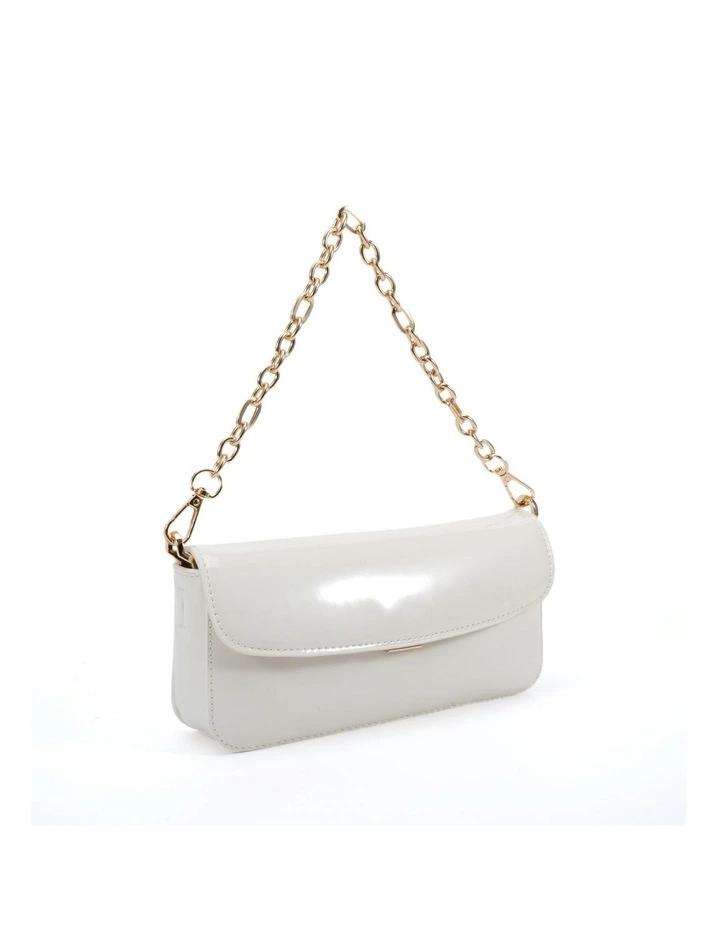 Alora Handbag in White Patent image 1
