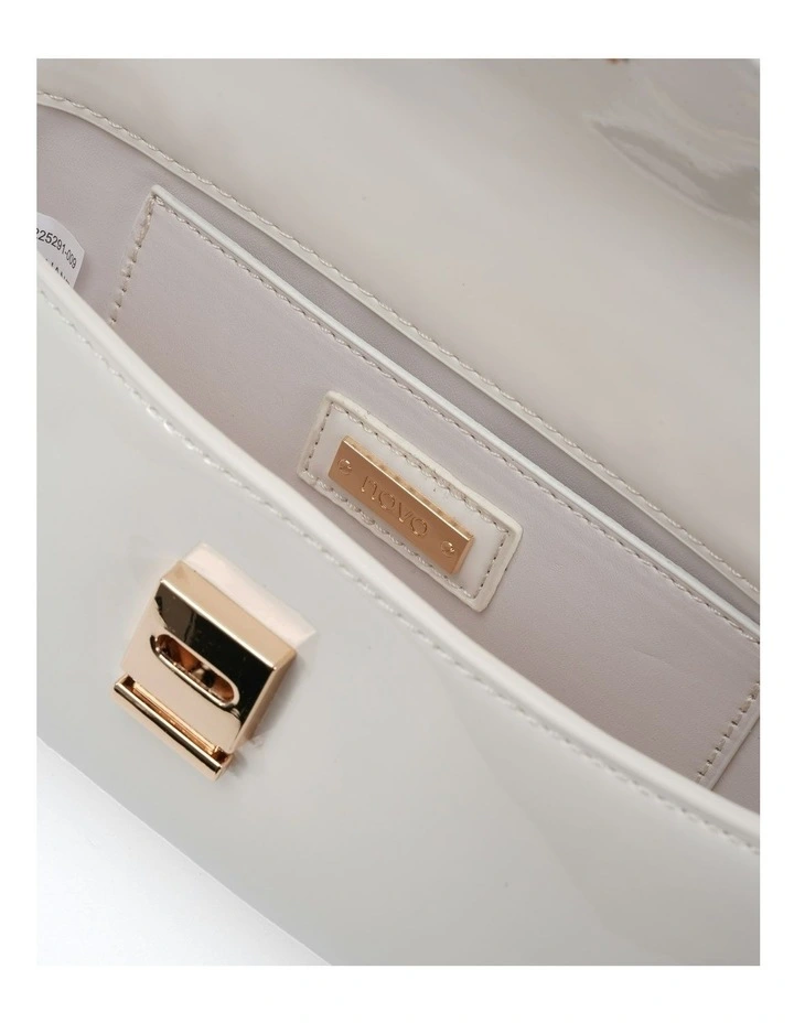 Alora Handbag in White Patent image 3