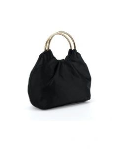 Amori Handbag in Black Satin