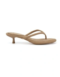 Vayda strappy heels in Biscoff Suede