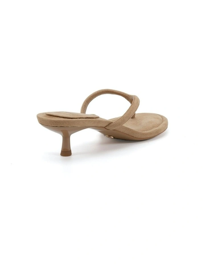 Vayda strappy heels in Biscoff Suede image 3