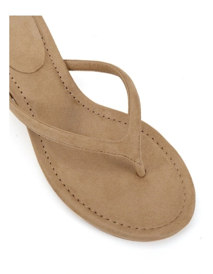 Vayda strappy heels in Biscoff Suede image 4