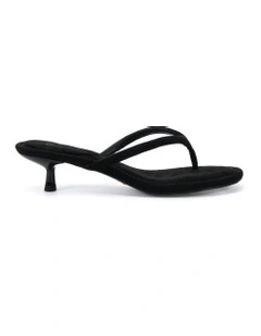 Vayda strappy heels in Black Suede