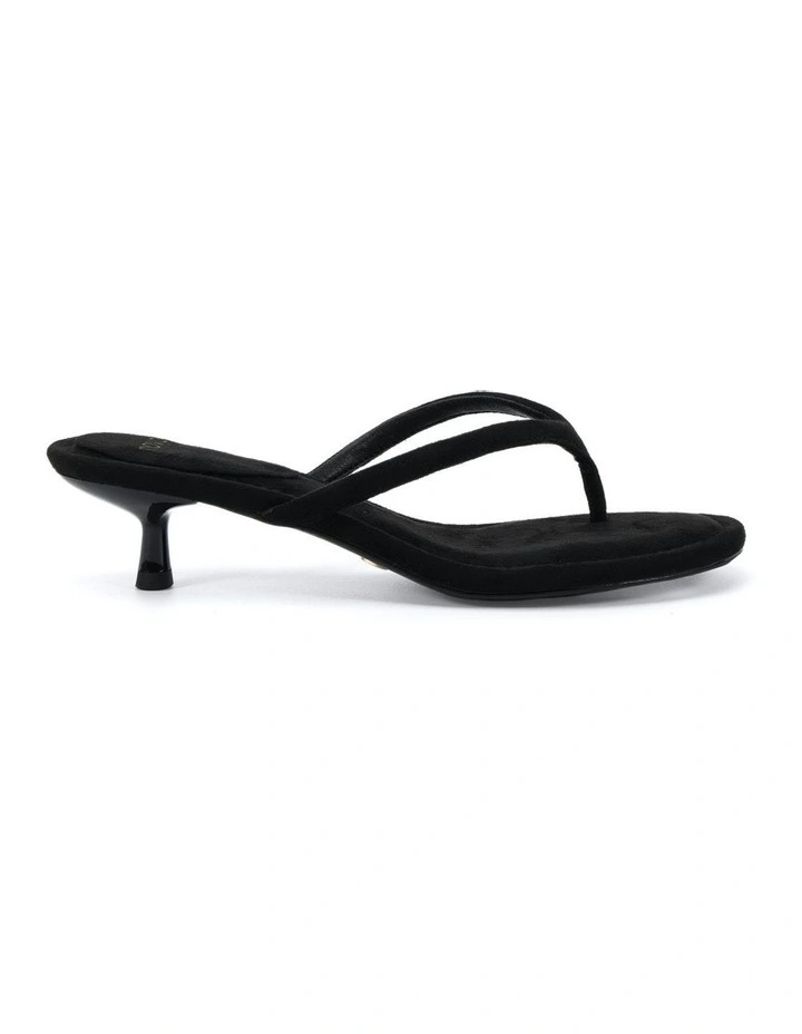 Vayda strappy heels in Black Suede image 1