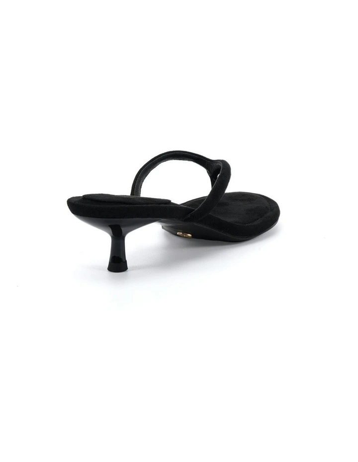 Vayda strappy heels in Black Suede image 3