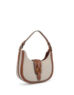 Adelina - Linen Shoulder Bag in Beige