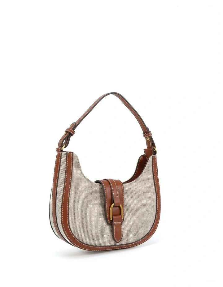 Adelina - Linen Shoulder Bag in Beige image 1