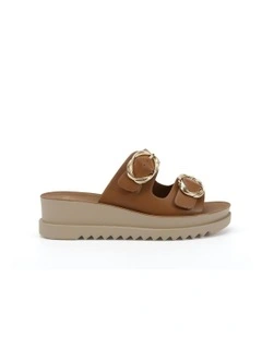 Bounce Wedges Sandal in Caramel