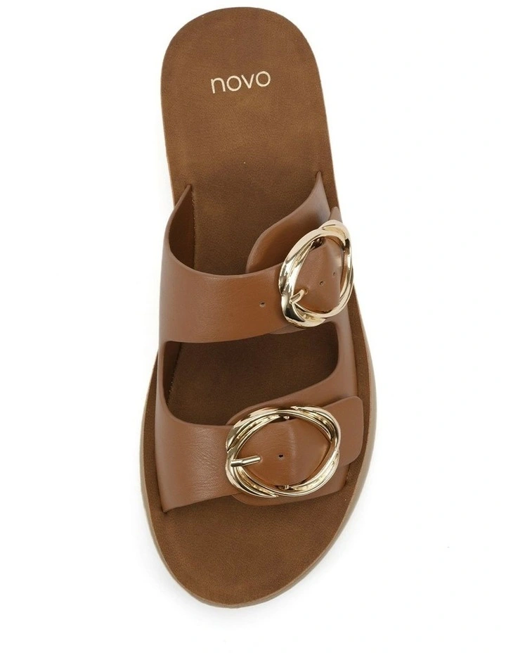 Bounce Wedges Sandal in Caramel image 5