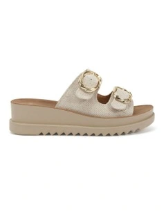 Bounce Wedge Sandals in Beige